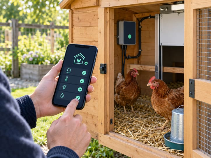Výběr zařízení JS13, SC07 a BF02A v aplikaci Chicken Buddy